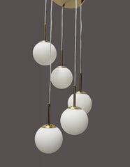 Pendul Moon Reglabil 5xE27 Auriu