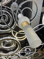 Pendul LED 3 Lumini Alb+Auriu