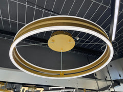 Lustra LED Cerc Auriu cu Telecomanda si 3 Lumini