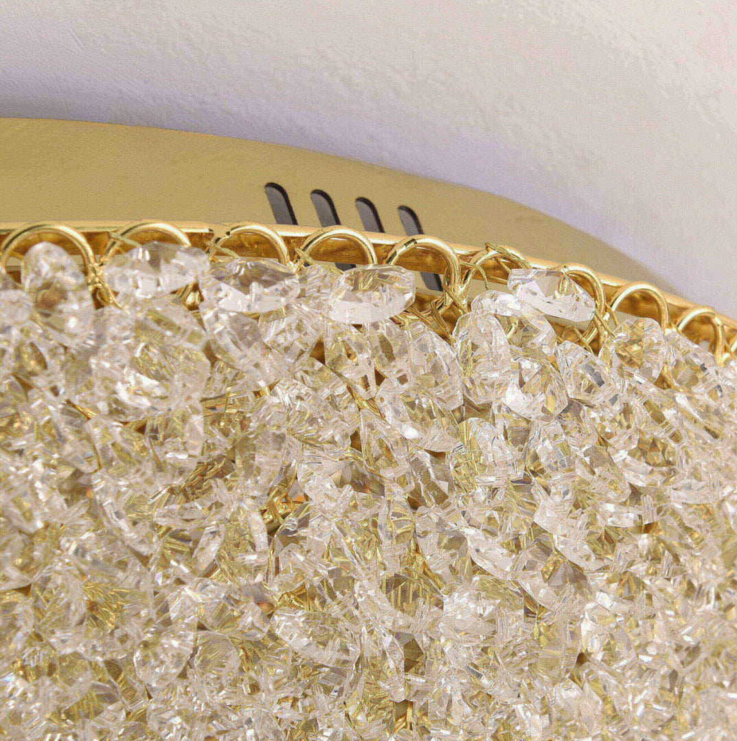 Lustra LED Glow 50cm cu Telecomanda 3 Tipuri de Lumini 64W Auriu