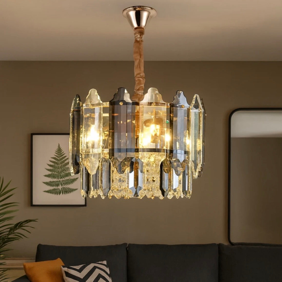 Candelabru Auriu+Negru Diametru 30cm