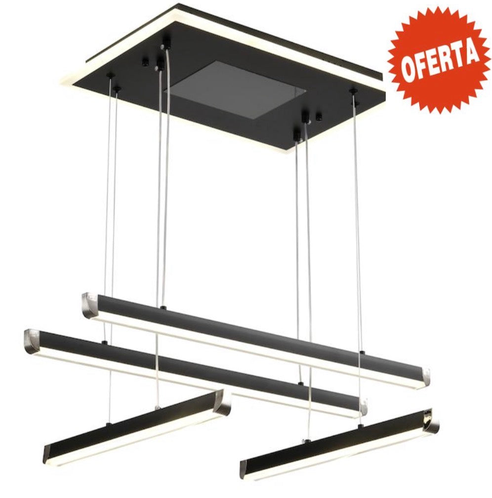 Lustra LED Zig Zag cu 3 Lumini si Telecomanda
