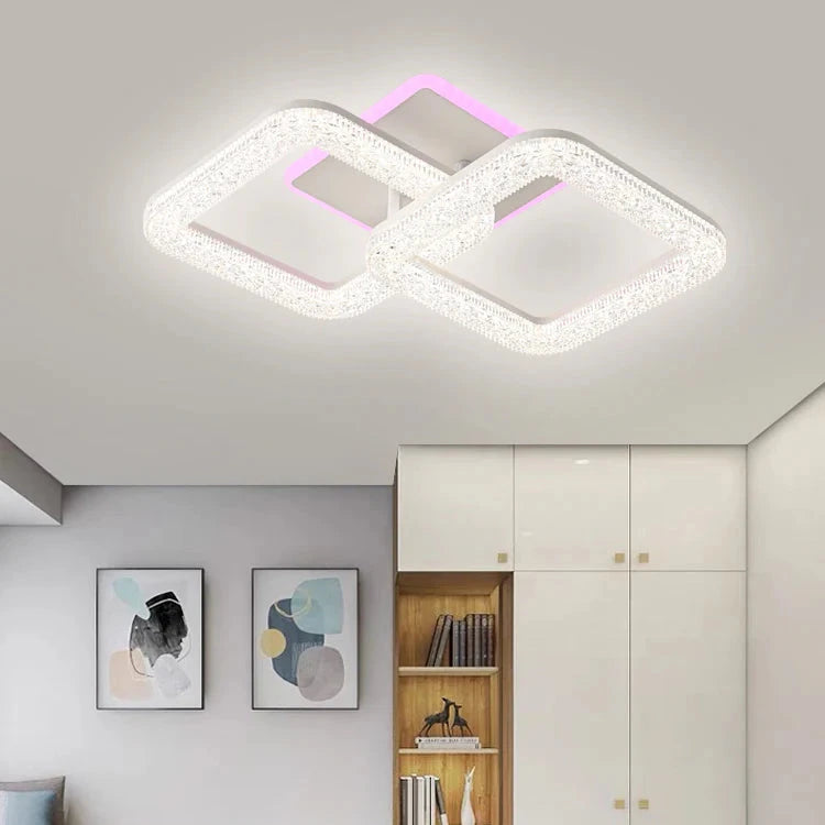 Lustra LED RGB 50W cu Telecomanda Safir 3 Tipuri de Lumini Alb