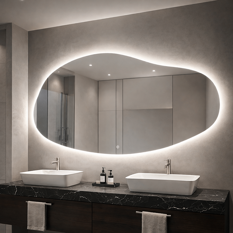 Oglinda LED Premium 140x90cm Touch 3 Culori Luminoase