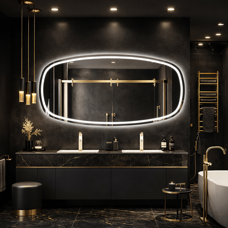 Oglinda LED Premium 150x85cm Touch 3 Culori Luminoase