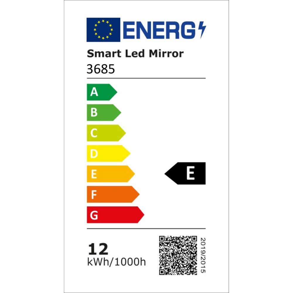 Oglinda LED 70 cm cu rama neagra, 3 tipuri de lumina