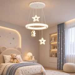 Lustra LED Stelute cu 3 Lumini si Telecomanda