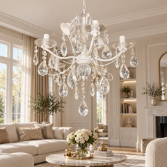 Candelabru Clasic Alb cu 5 Brate