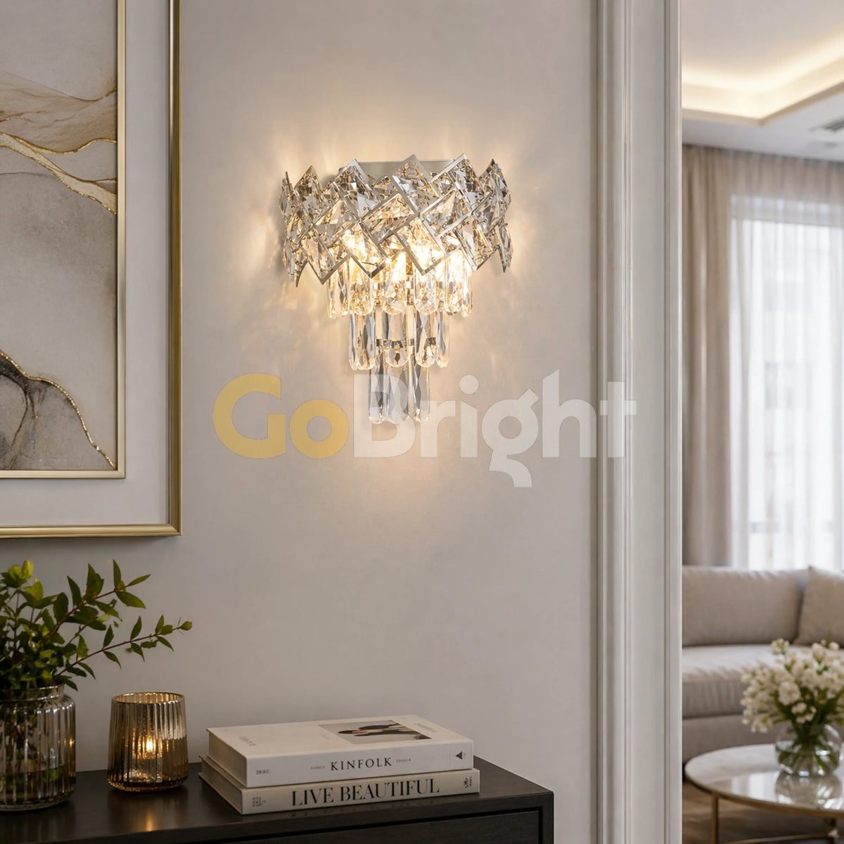 Aplica Cristal Magnum 2xE14 Argintiu