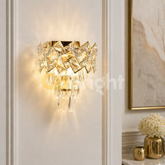 Aplica Cristal Magnum 2xE14 Auriu