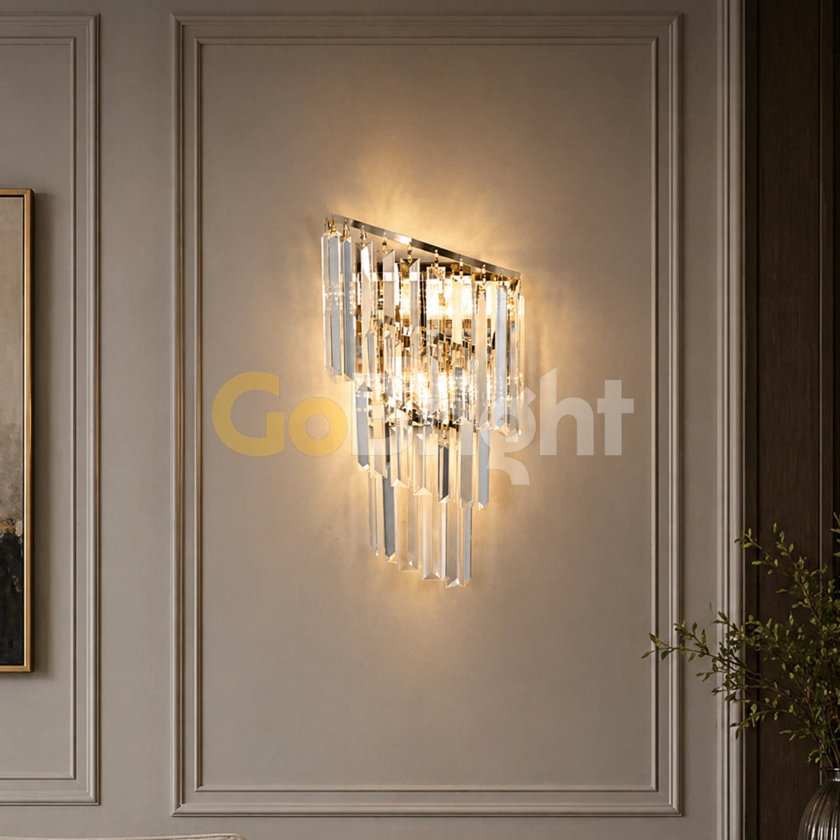 Aplica Cristal Moore 2xE14 Auriu