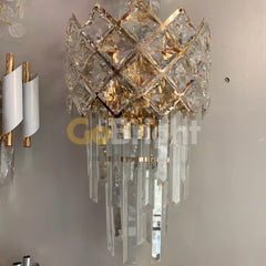 Aplica Cristal Mosaic 2xE14 Auriu