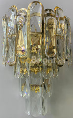 Aplica Cristal Pavo 2xE14 Auriu