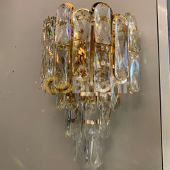 Aplica Cristal Pavo 2xE14 Auriu