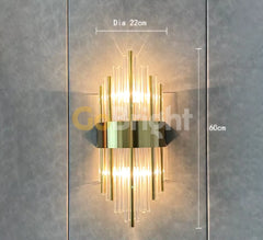 Aplica Crystal 2xE14 50cm Auriu