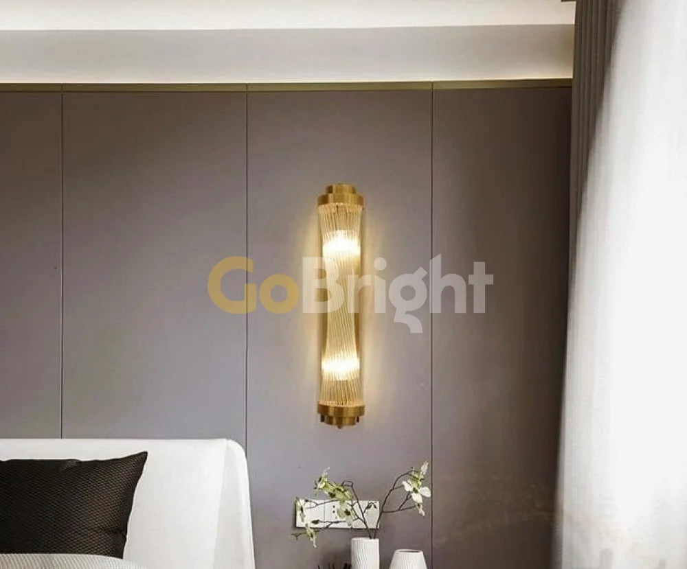 Aplica Crystal 2xE14 60cm Auriu