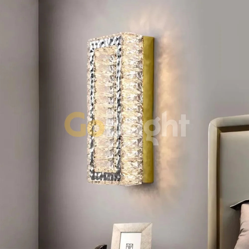 Aplica Crystal LED 3 Tipuri de Lumini 24W Auriu