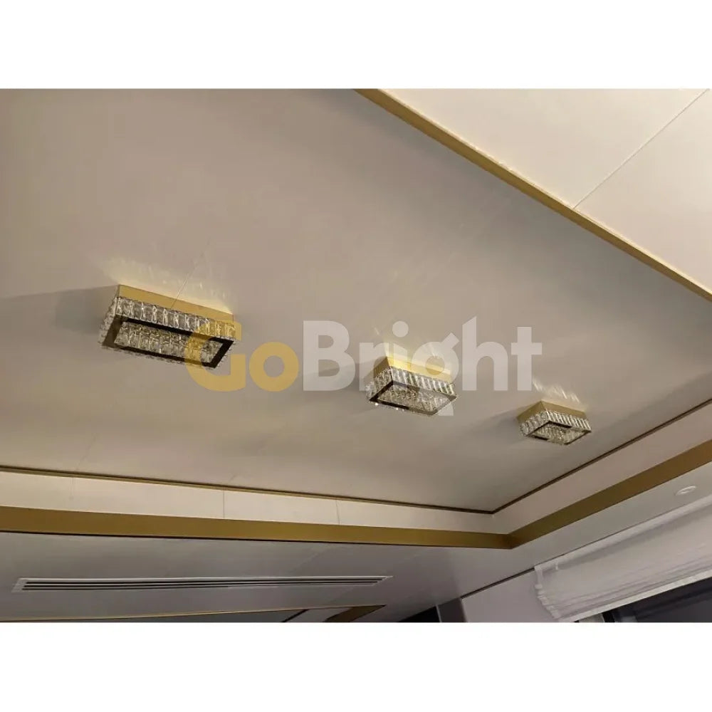 Aplica Crystal LED 3 Tipuri de Lumini 24W Auriu