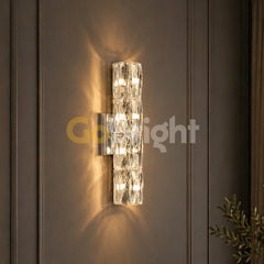 Aplica Crystal LED 40cm 3 Tipuri de Lumini 40W Argintiu