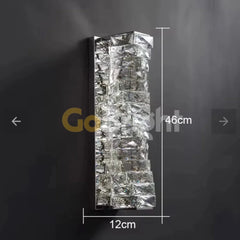 Aplica Crystal LED 46cm 3 Tipuri de Lumini 40W Argintiu
