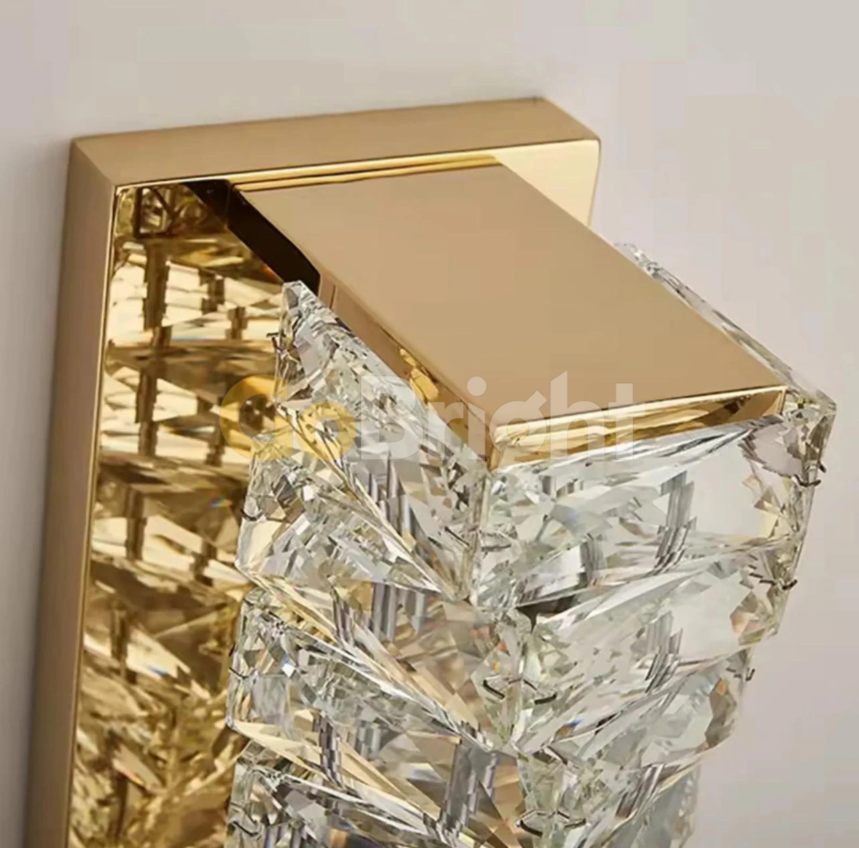 Aplica Crystal LED 46cm 3 Tipuri de Lumini 40W Auriu