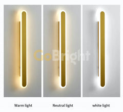 Aplica LED 60cm 48W Urban 3 Tipuri de Lumini Auriu