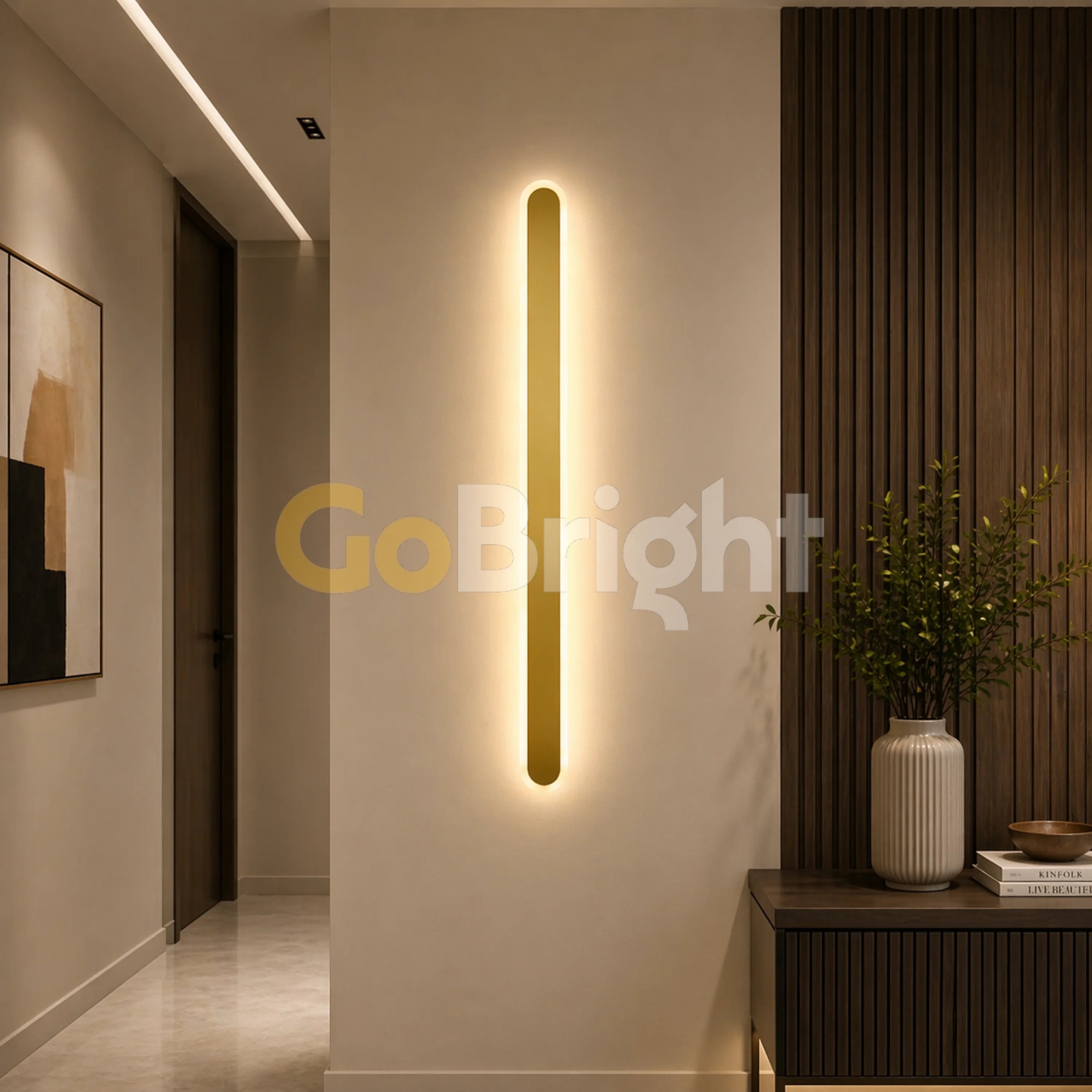 Aplica LED 60cm 48W Urban 3 Tipuri de Lumini Auriu