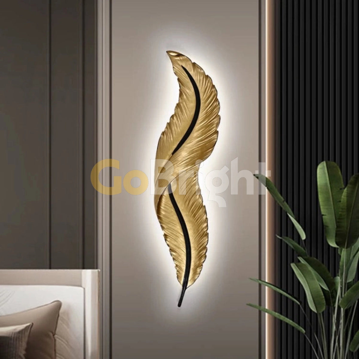 Aplica LED 90cm 35W Trinity 3 Tipuri de Lumini Auriu