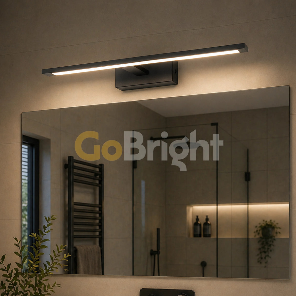 Aplica LED Baie 42cm Urban 3 Tipuri de Lumini Negru
