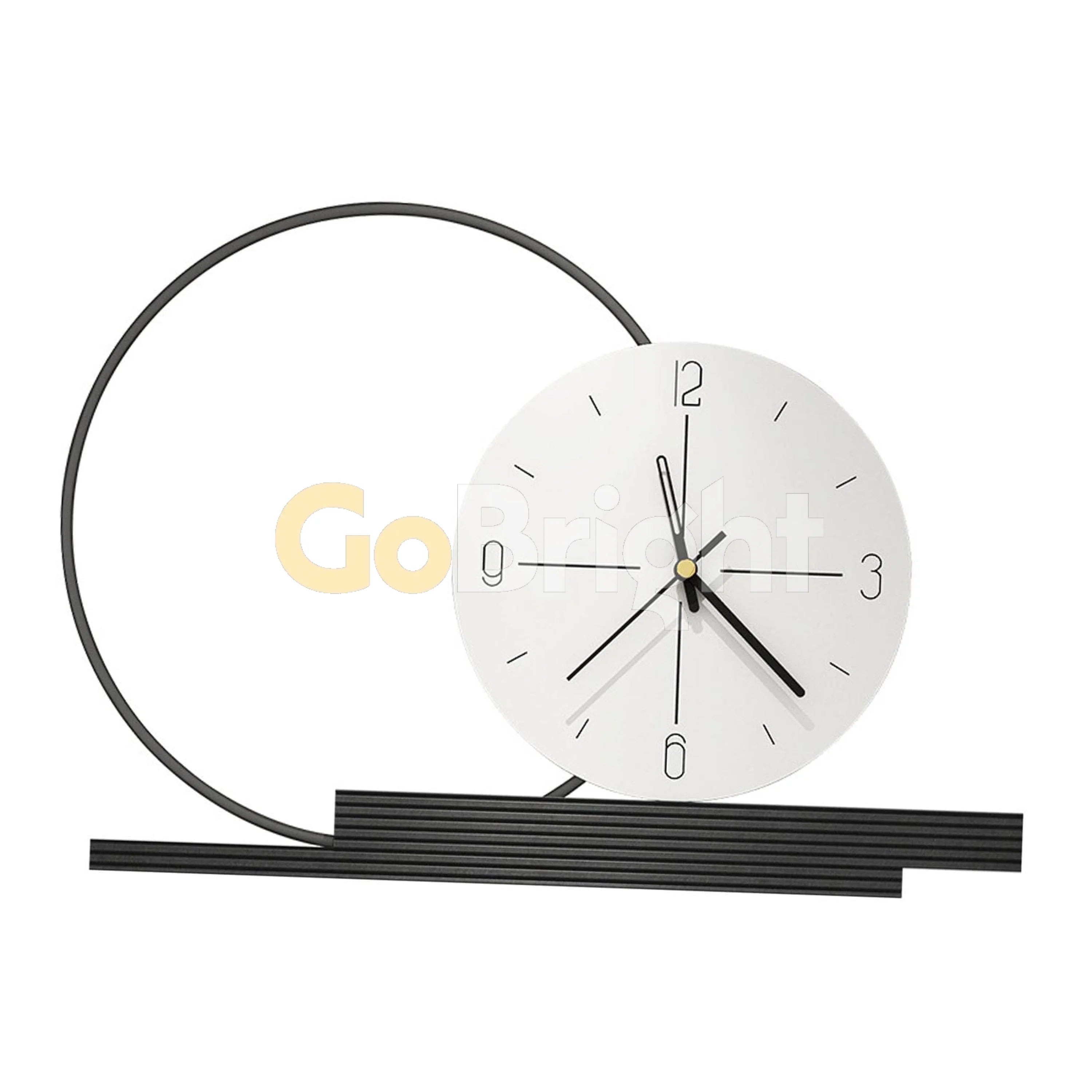 Aplica LED cu Ceas Viena 50cm Negru + Alb
