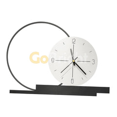 Aplica LED cu Ceas Viena 50cm Negru + Alb