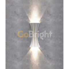 Aplica LED Exterior Cube Lumina Calda 3000K 10W 30cm Alb + Auriu