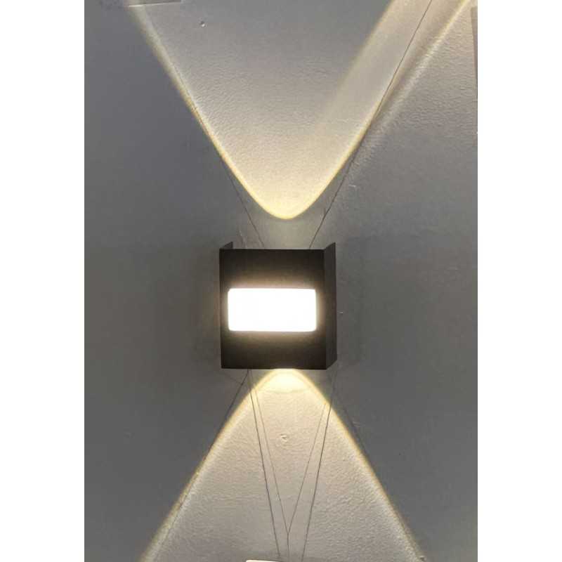 Aplica LED Exterior Cube Lumina Calda 3000K 4W Negru