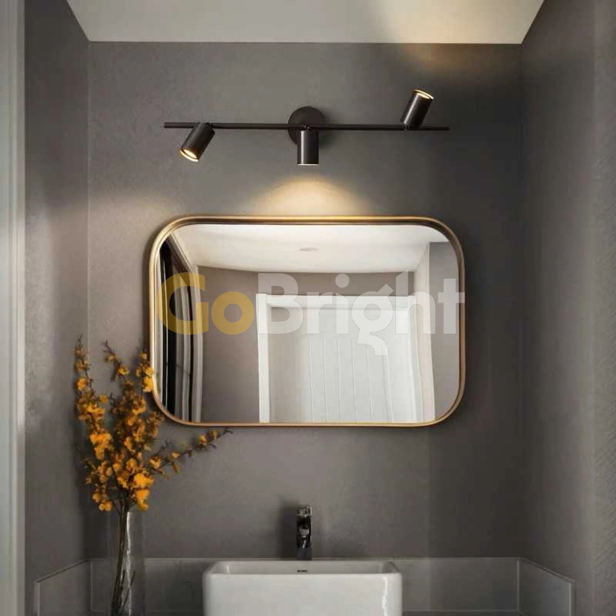 Aplica LED Urban 45cm 3 Becuri GU10 Negru