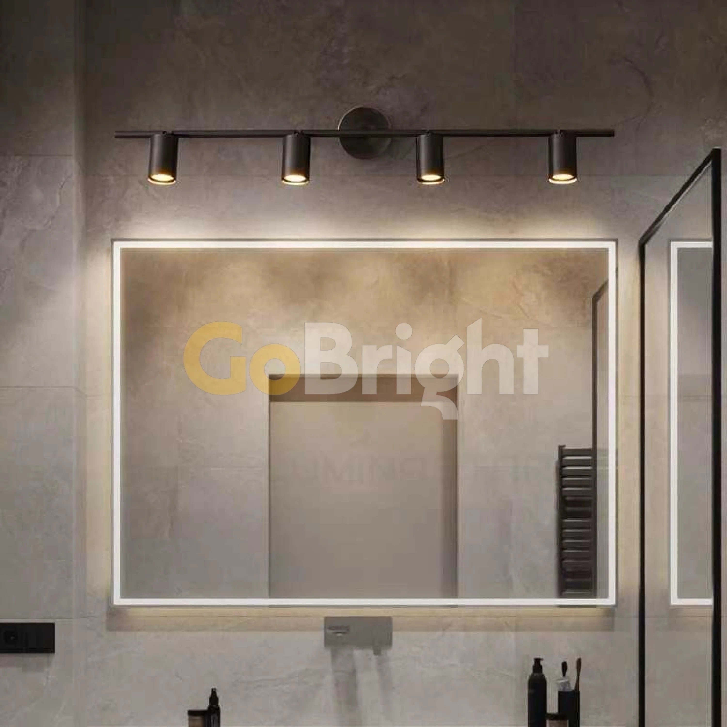 Aplica LED Urban 58cm 4 Becuri GU10 Negru