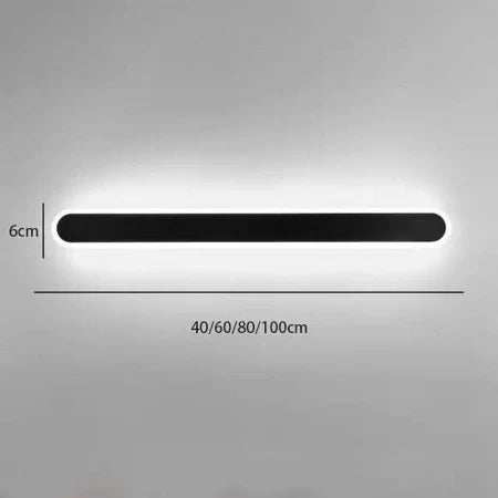 Aplica LED 80cm 68W Urban 3 Tipuri de Lumini Negru