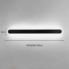 Aplica LED 80cm 68W Urban 3 Tipuri de Lumini Negru