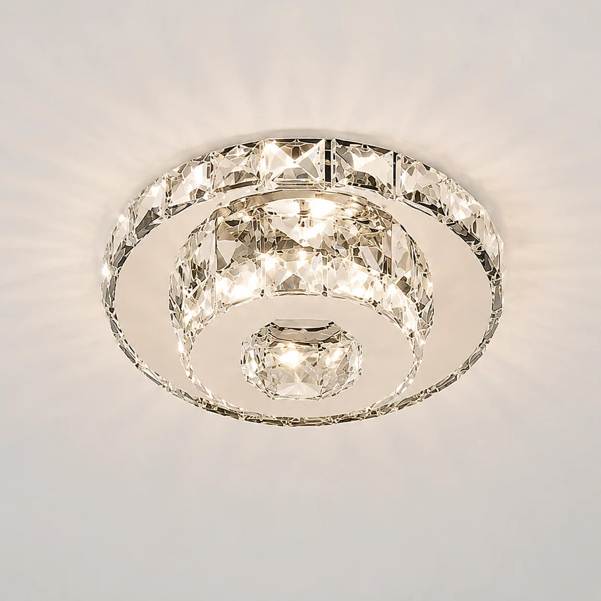 Aplica LED Diametru 25cm 45W cu 3 Tipuri de Lumini Argintiu
