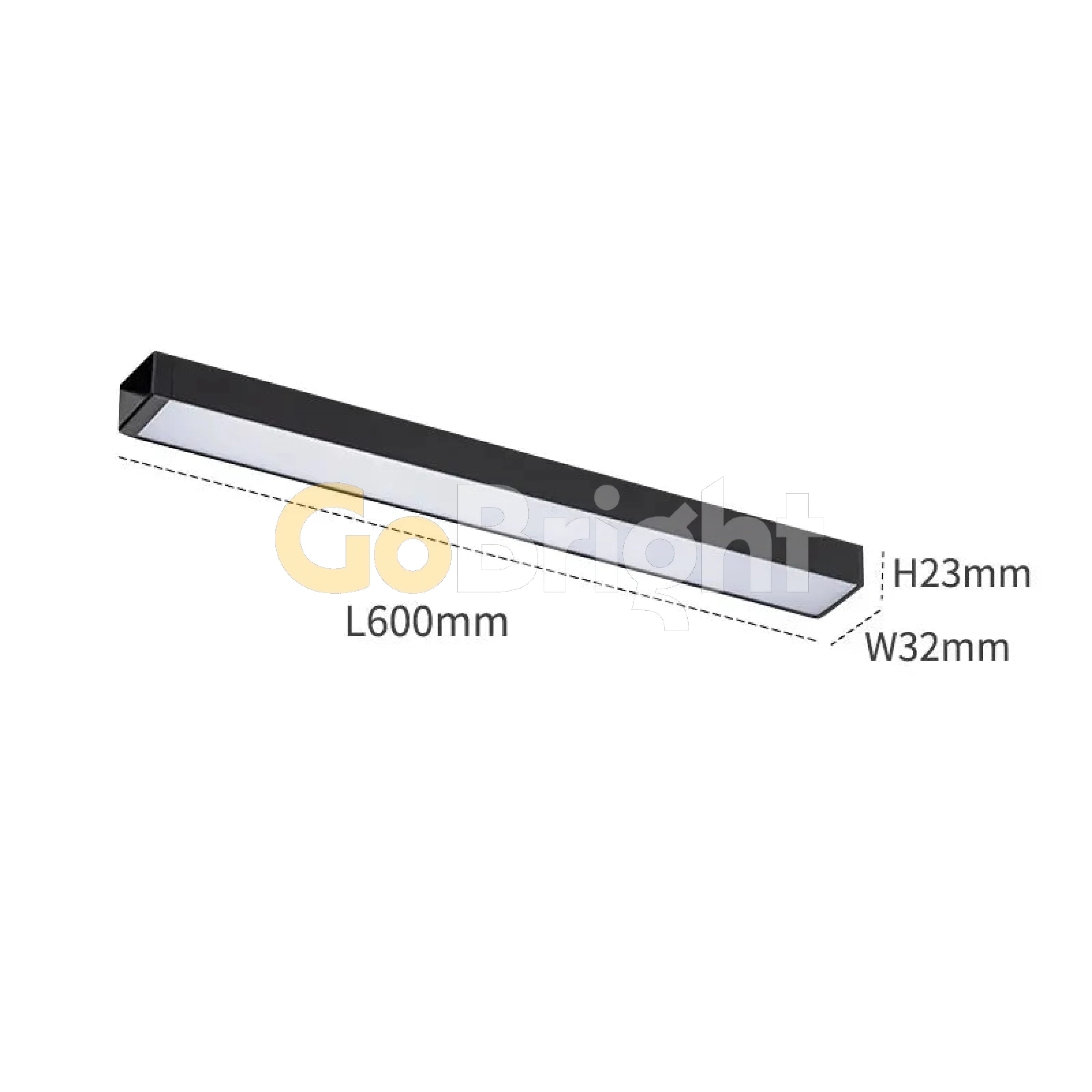 Banda LED 20W Lumina Neutra Sina Magnetica Aplicata Negru