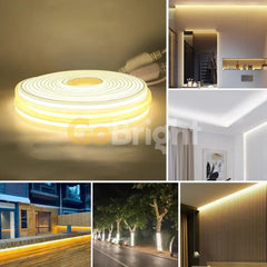 Banda LED COB 220V IP65 Lumina Rece 8W/m 100m/rola Alimentator Inclus