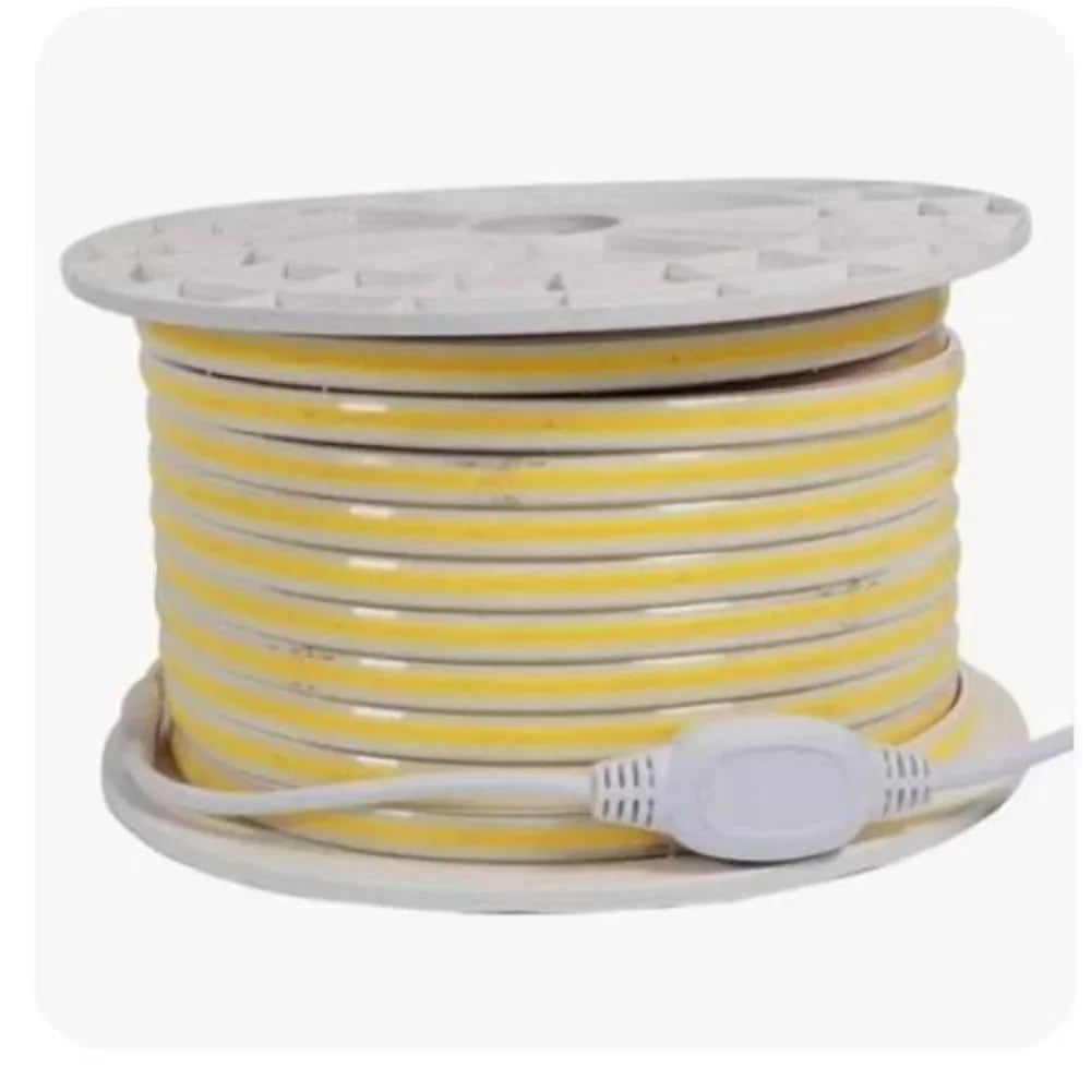 Banda LED COB 220V IP65 Lumina Rece 8W/m 100m/rola Alimentator Inclus