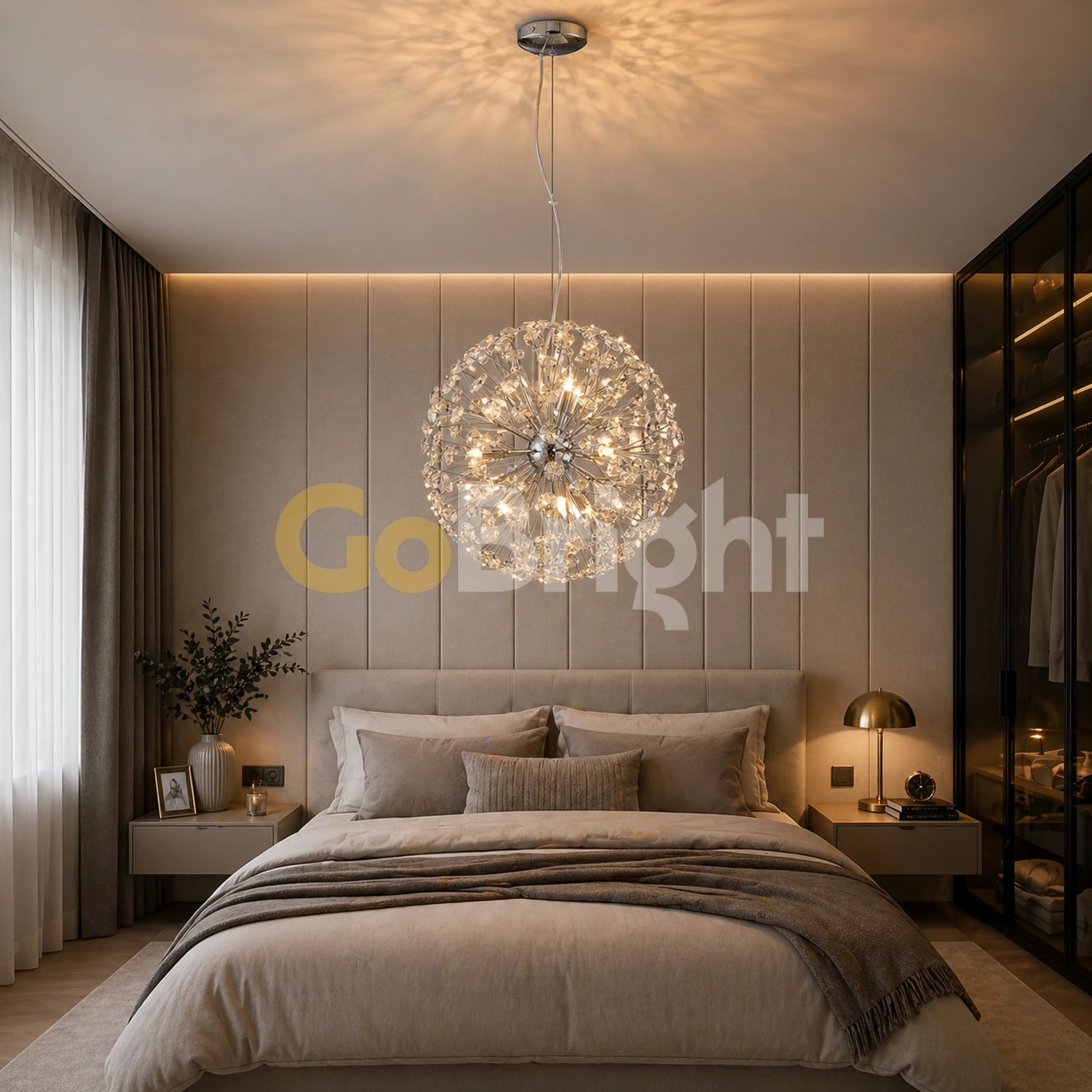 Candelabru Comet Diametru 40cm Argintiu