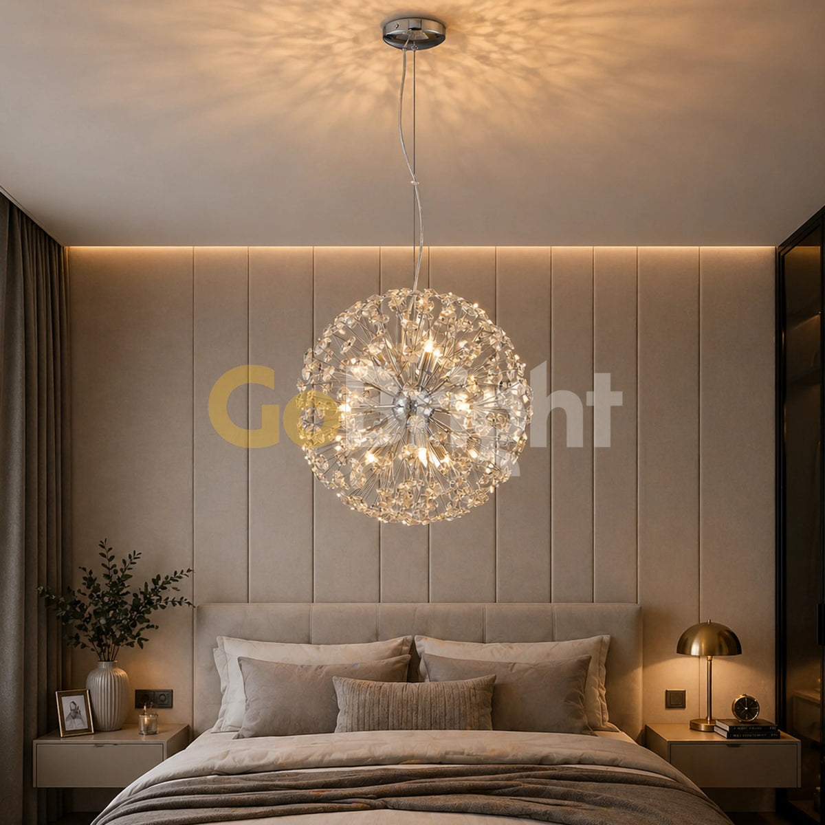 Candelabru Comet Diametru 40cm Argintiu