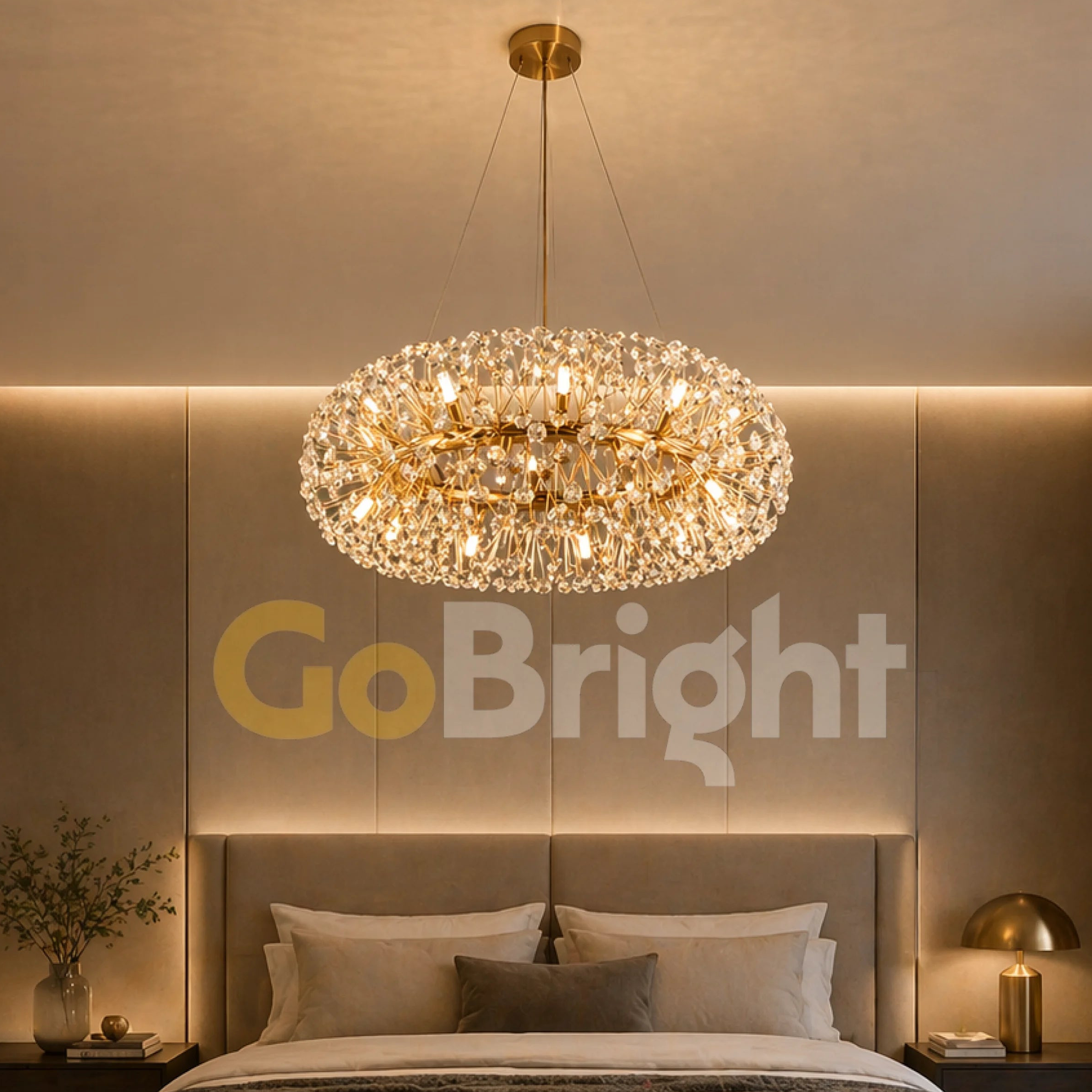 Candelabru Comet Oval Diametru 40cm Auriu