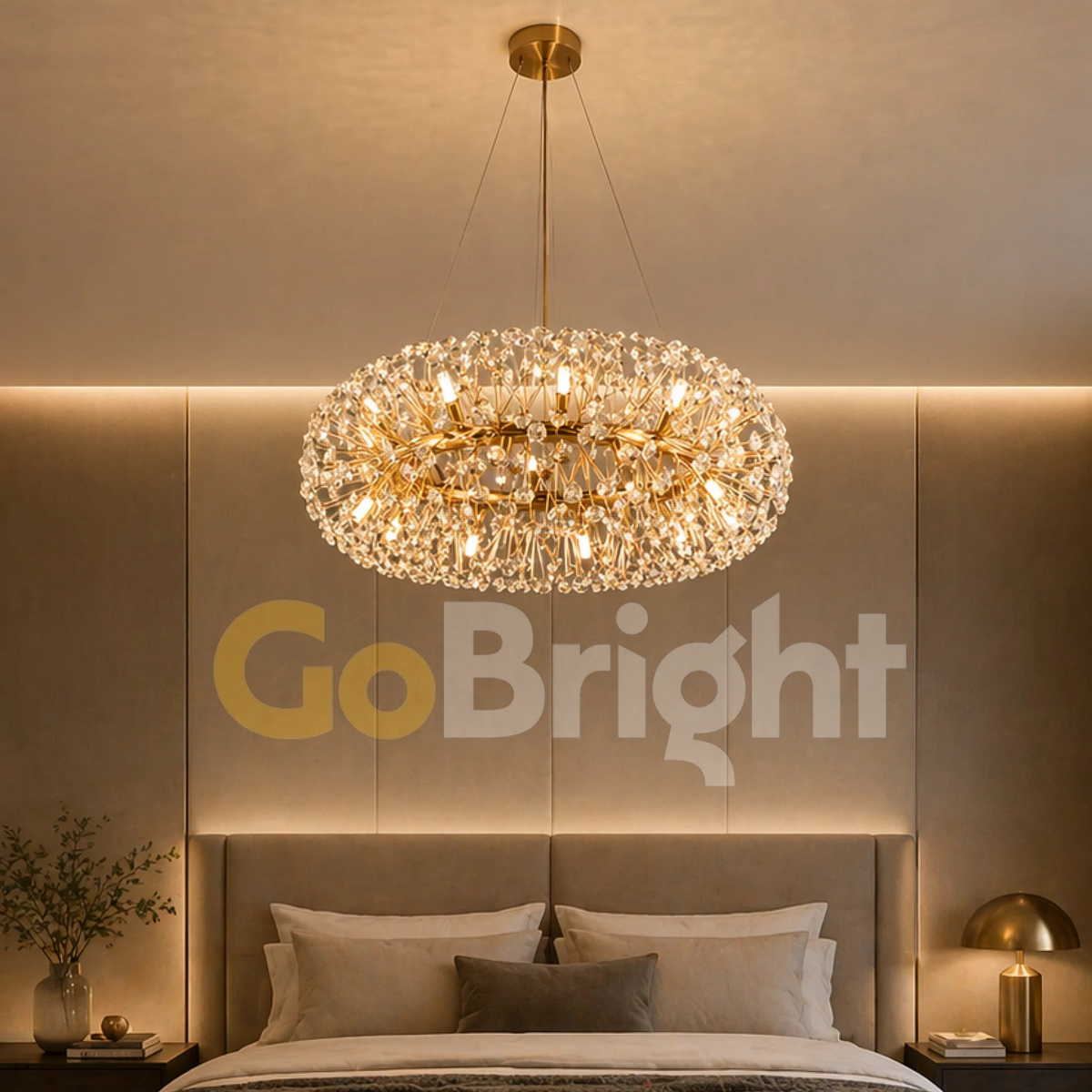 Candelabru Comet Oval Diametru 40cm Auriu