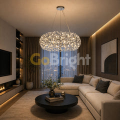 Candelabru Comet Oval Diametru 60cm Argintiu