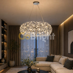 Candelabru Comet Oval Diametru 60cm Argintiu