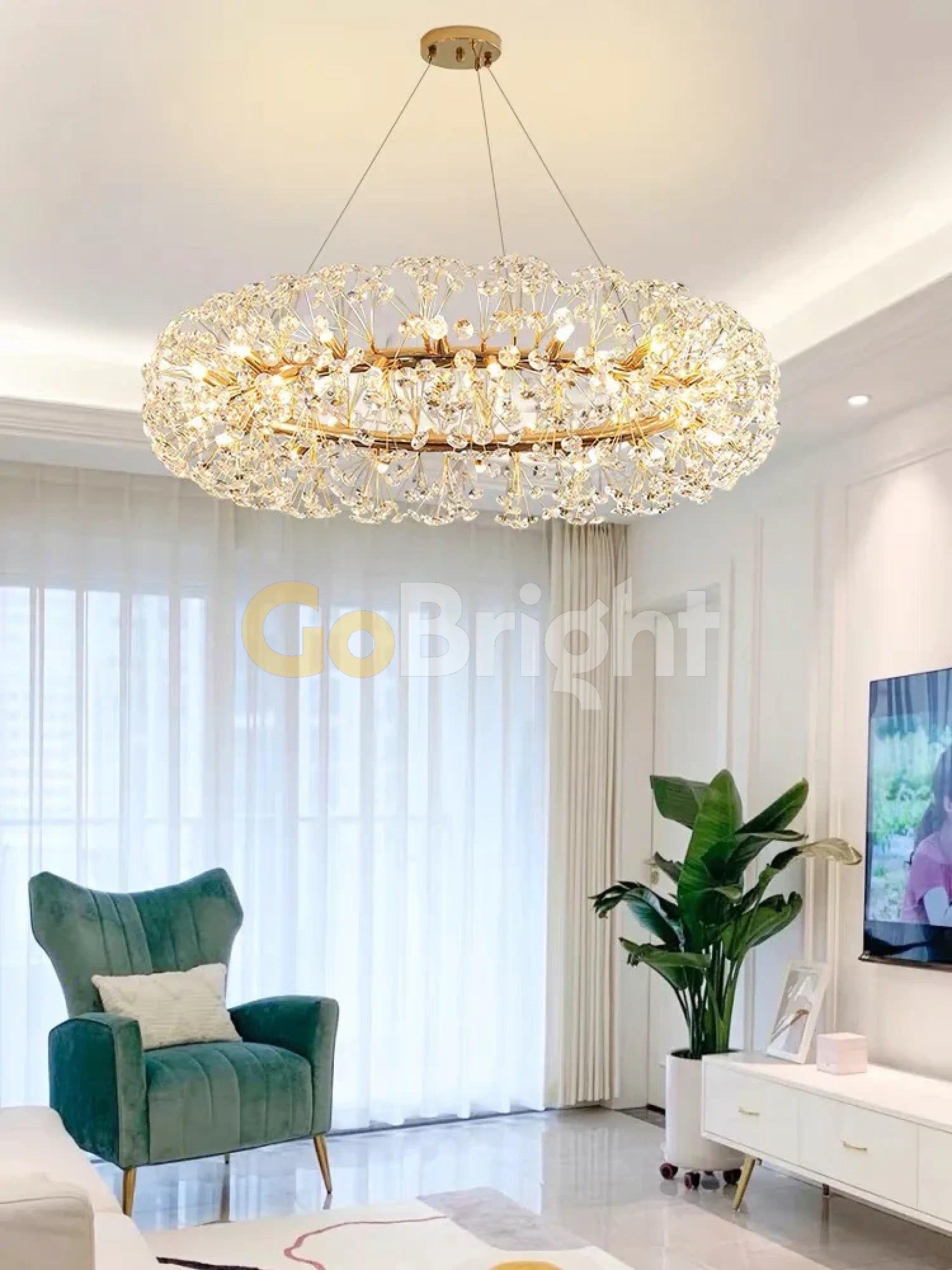 Candelabru Comet Oval Diametru 60cm Auriu