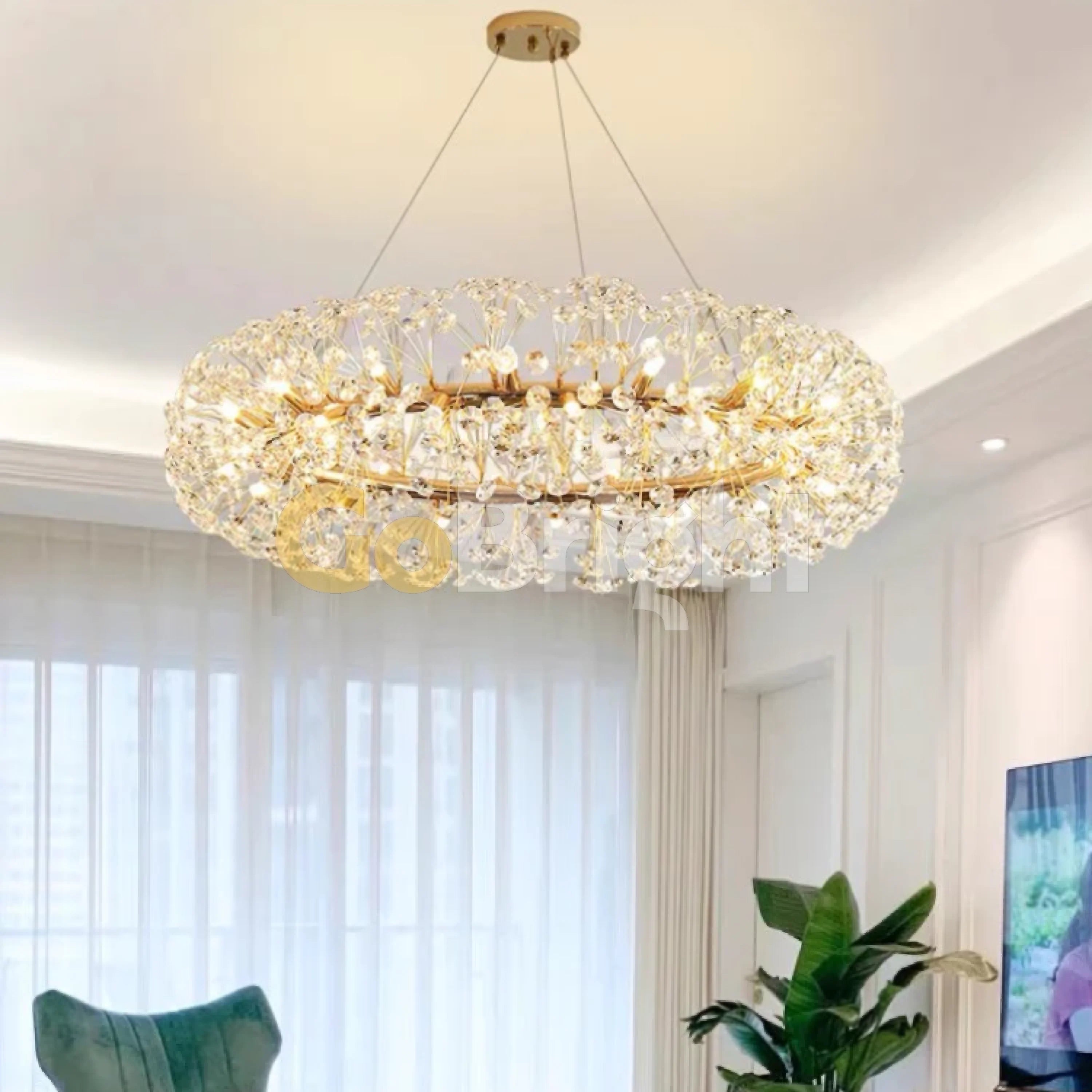 Candelabru Comet Oval Diametru 60cm Auriu