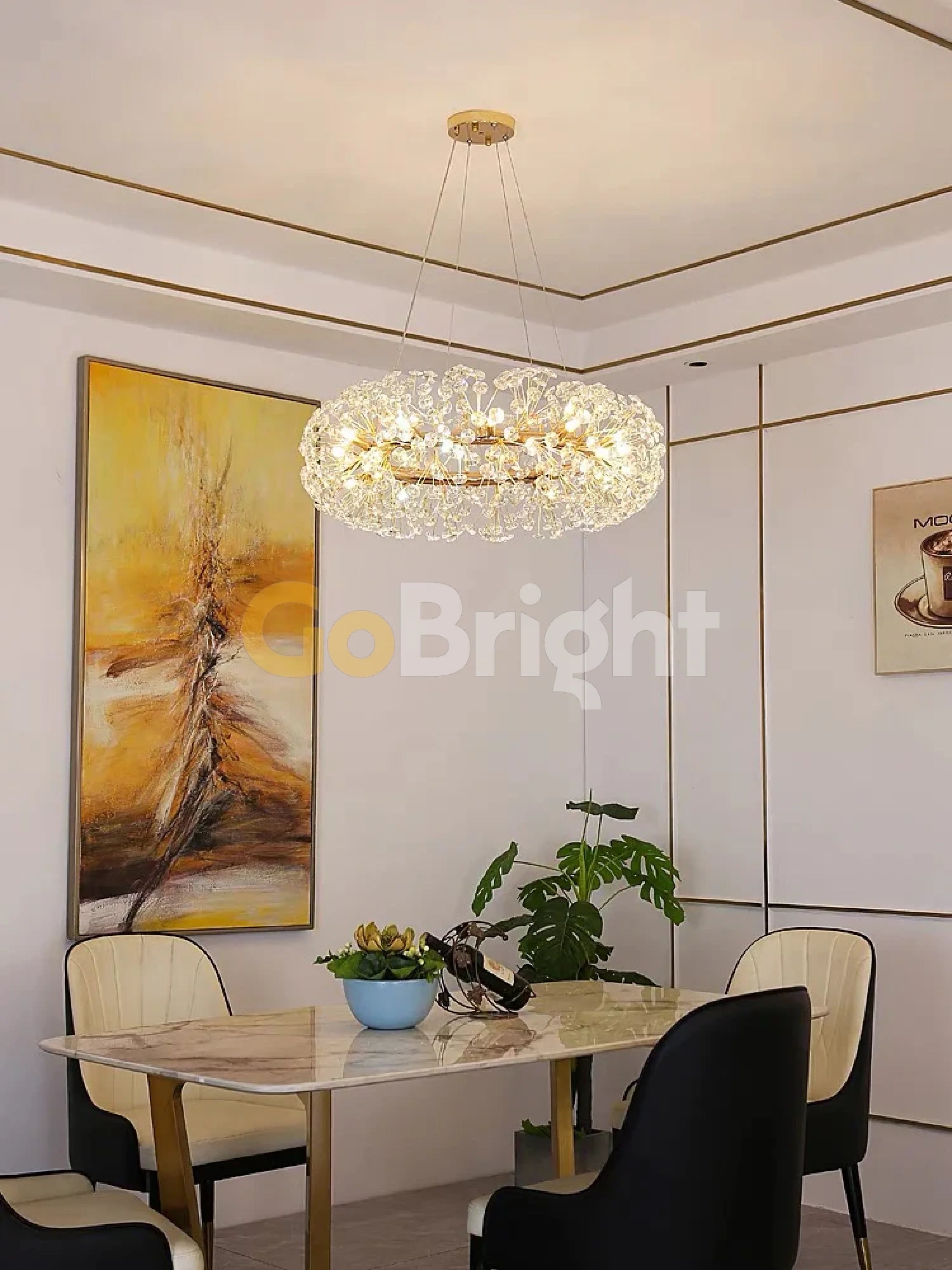 Candelabru Comet Oval Diametru 60cm Auriu